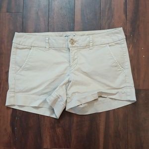 American Eagle Khaki Short Jeans Shorts Size 6 Stretch